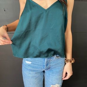 Emerald silky tank